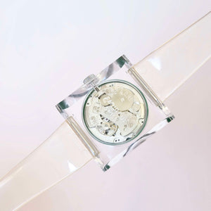Montre numérique mécanique à guichet vintage