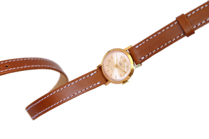 montre mécanique femme fille rose plaqué or