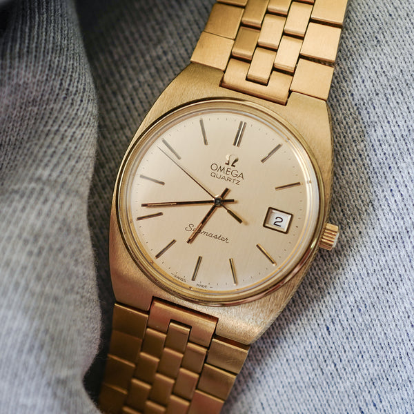 Seamaster Quartz 1960083 plaquée or