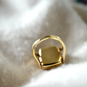 Bague montre mécanique plaqué or