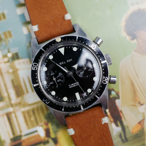 Bel Art skin diver chronograph glossy dial vintage 1970 tritium