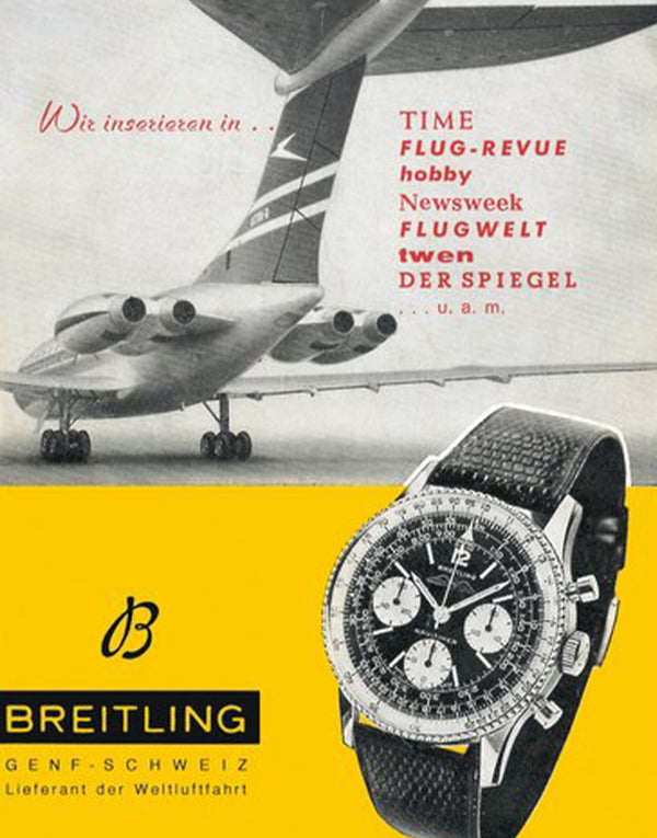 Breitling aviation publicité ancienne 806 Navitimer