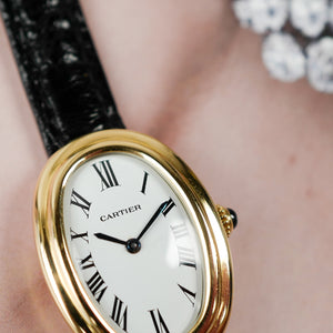Café noir les montres Cartier baignoire double rang mécanique Paris 1980