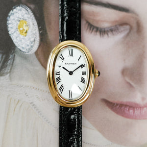Café noir les montres Cartier baignoire double rang mécanique Paris 1980