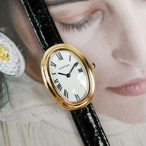 Café noir les montres Cartier baignoire double rang mécanique Paris 1980