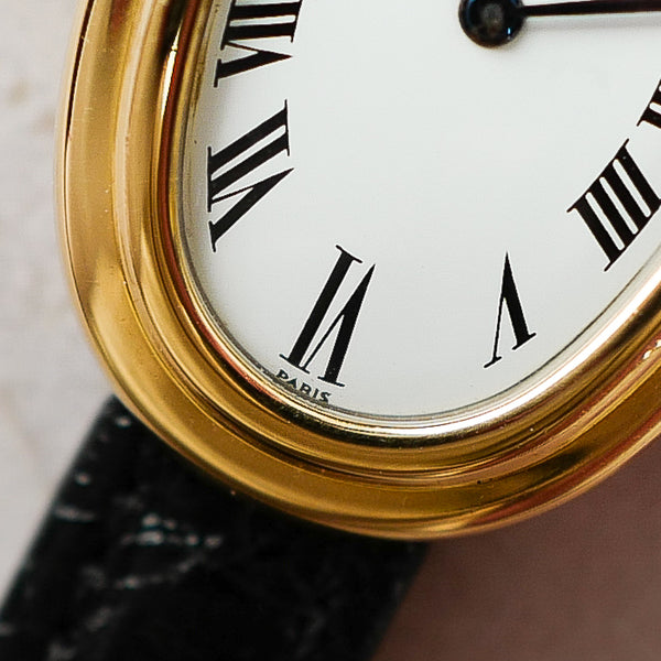 Café noir les montres Cartier baignoire double rang mécanique Paris 1980