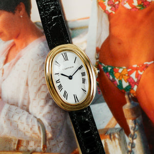 Café noir les montres Cartier baignoire double rang mécanique Paris 1980