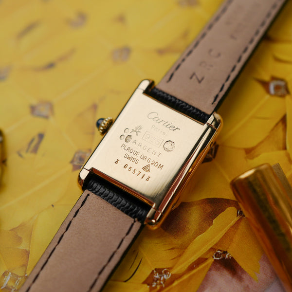 cafe noir les montres cartier tank must vintage petit modèle cadran creme