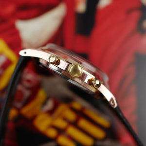 Café noir les montres chronographe doré noir Astree watch Venus 188