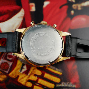 Café noir les montres chronographe doré noir Astree watch Venus 188