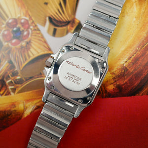cafe noir les montres horloger marseille cartier santos pour femme or et acier bicolor ref 0902 vintage petit modèle