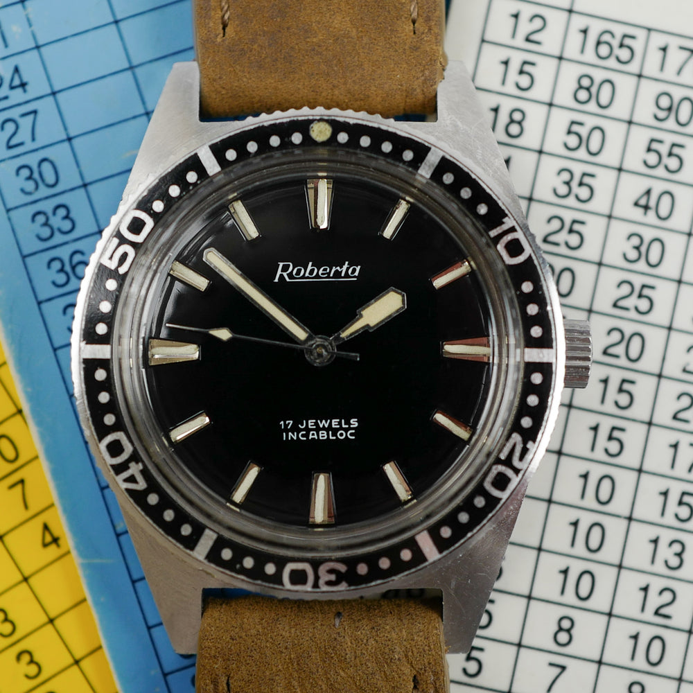 cafe noir les montres horloger reparations marseille aix roberta skin diver automatique glossy dial vintage 1970