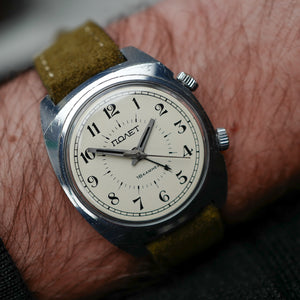 cafe noir les montres horloger reparations marseille aix soviétique Montre Poljot vintage Raketa signal alarme