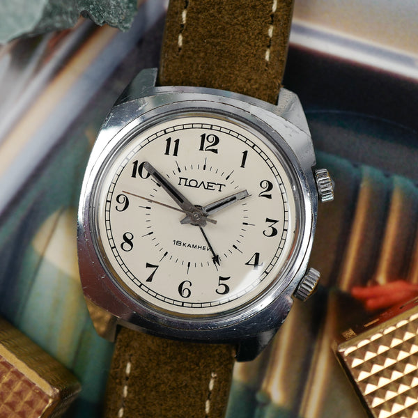 cafe noir les montres horloger reparations marseille aix soviétique Montre Poljot vintage Raketa signal alarme