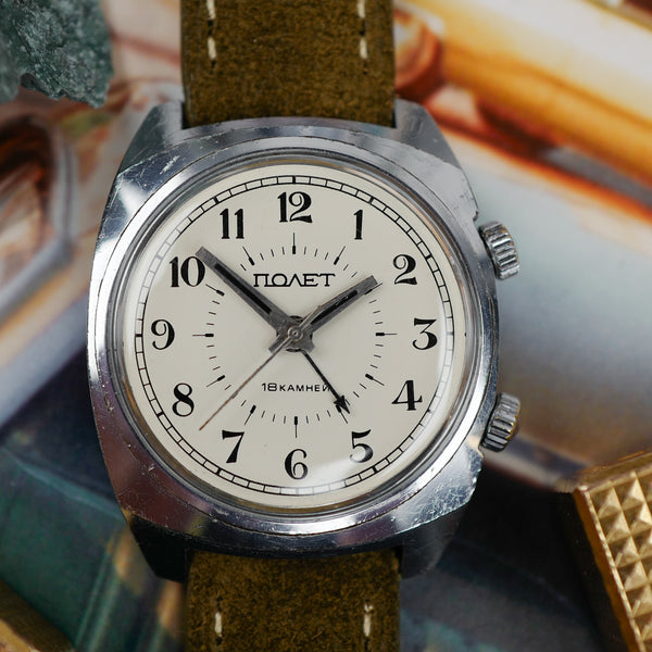 cafe noir les montres horloger reparations marseille aix soviétique Montre Poljot vintage Raketa signal alarme