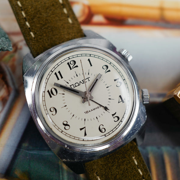 cafe noir les montres horloger reparations marseille aix soviétique Montre Poljot vintage Raketa signal alarme