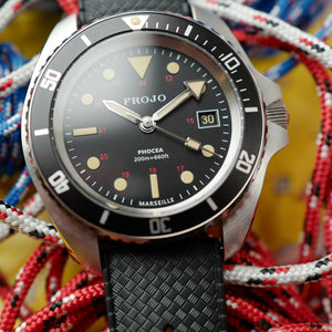 Café noir les montres horlogerie vendeur Marseille Frojo Phocéa maxi dial 170 ans édition limitée