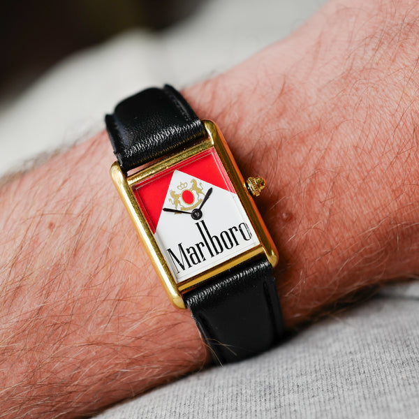 Café noir les montres Malboro Tank publicitaire vintage 1980_2