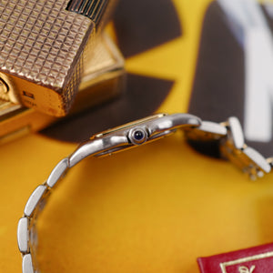 cafe noir les montres vintage cartier panthere petit modele vintage Panthere femme or et acier pour femme boite papiers 1989 full set ancienne