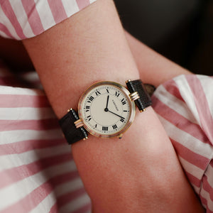 cafe noir les montres vintage horloger marseille CARTIER Vendôme Must ronde Grand Modèle Doré trinity vintage 1980 or 18k