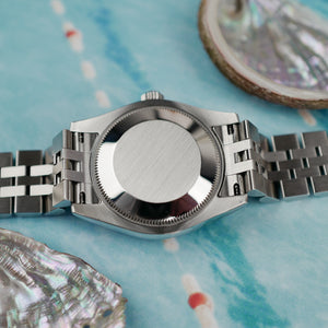 cafe noir les montres vintage horloger marseille rolex oyster perpetual datejust 31 ref 178240 cadran bleu sur jubilee et chiffres romains