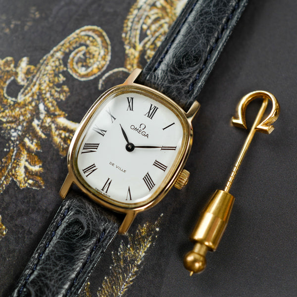 cafe noir les montres vintage horlogerie marseille aix cafe noir montres vintage marseille omega vintage de ville Mini Ellipse baignoire 1975 vintage femme dorée mécanique
