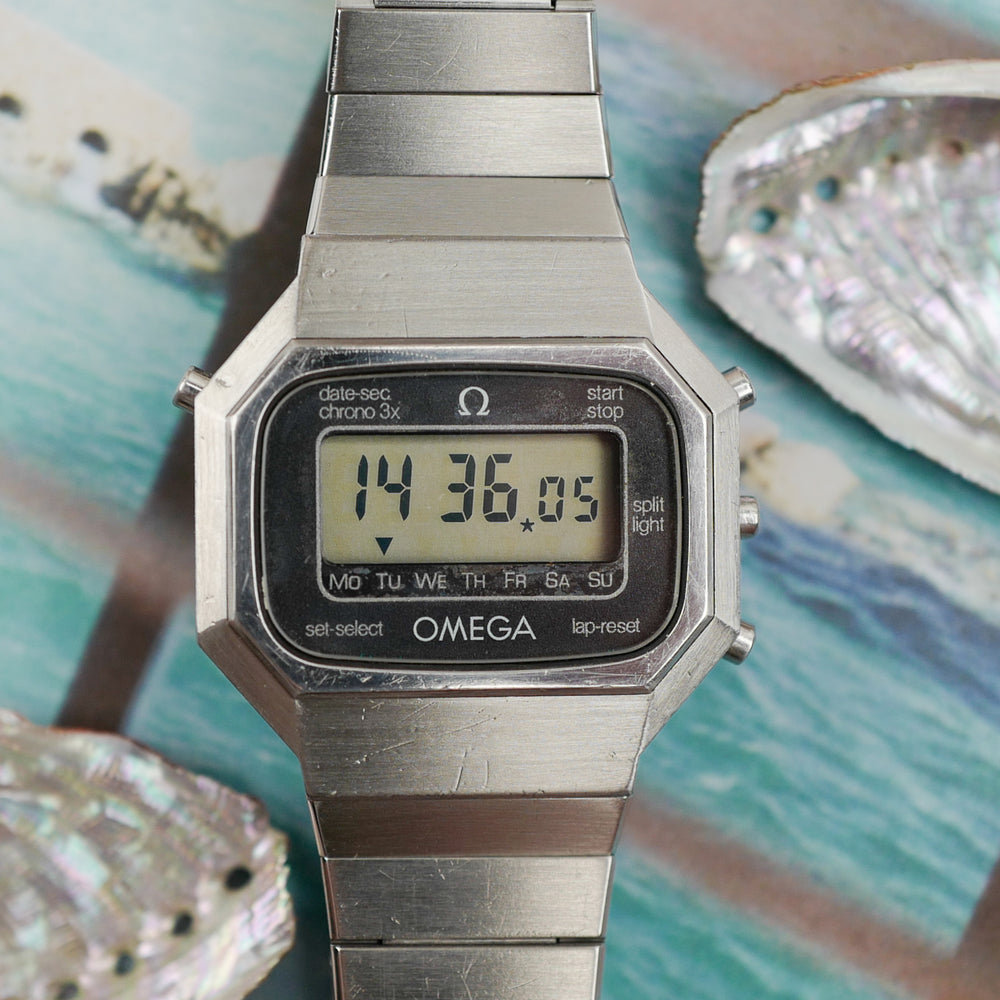 cafe noir les montres vintage omega Seamaster LCD 186 0003 rare digitale digital