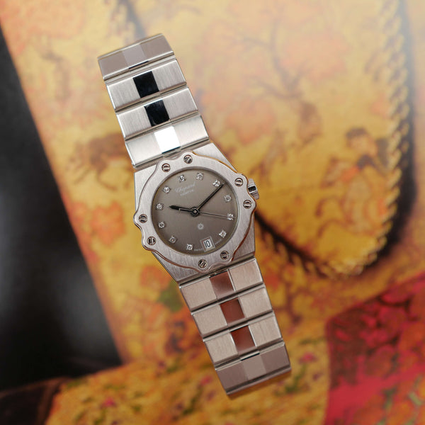 Café noir montre vintage Marseille horloger Chopard St Moritz femme 8026 1991