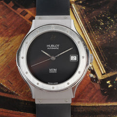 Café noir montre vintage Marseille horloger Hublot MDM Genève automatique full set 2001