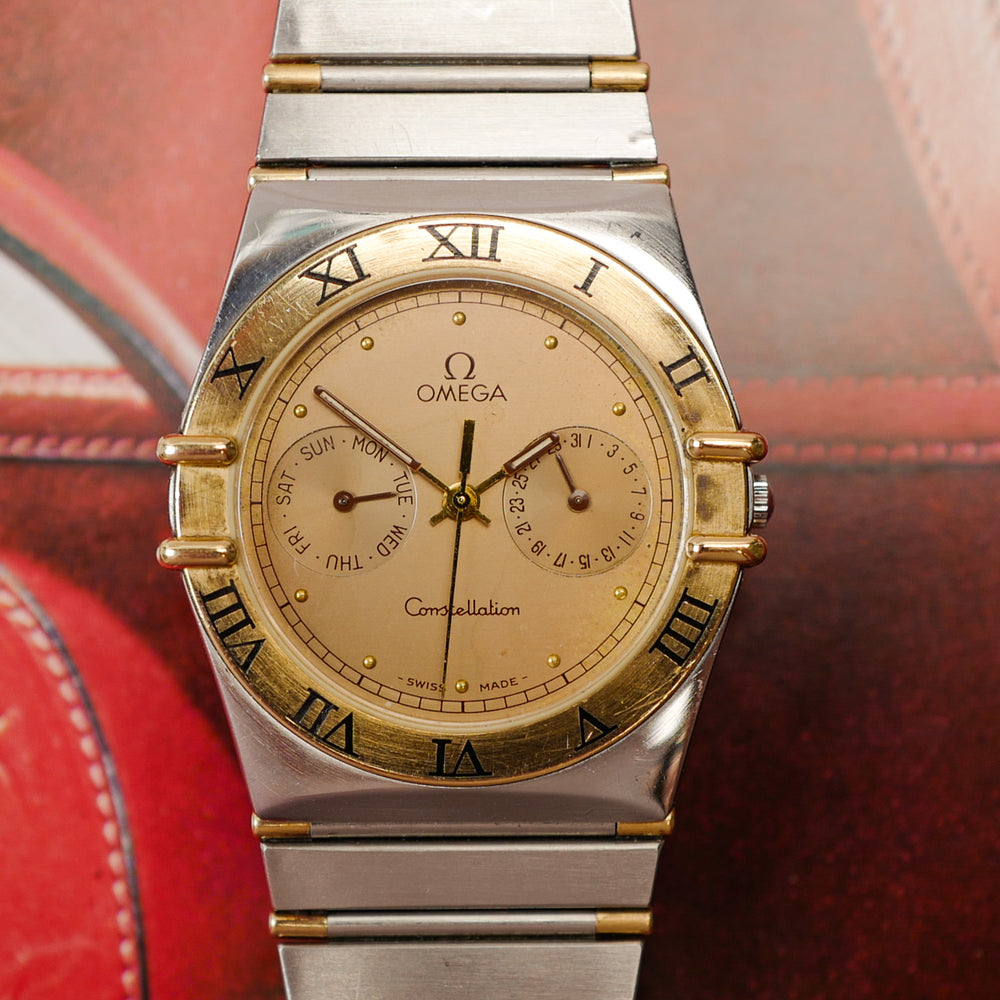 Café noir montre vintage Marseille horloger Omega Constellation Day Date 3961070 1998
