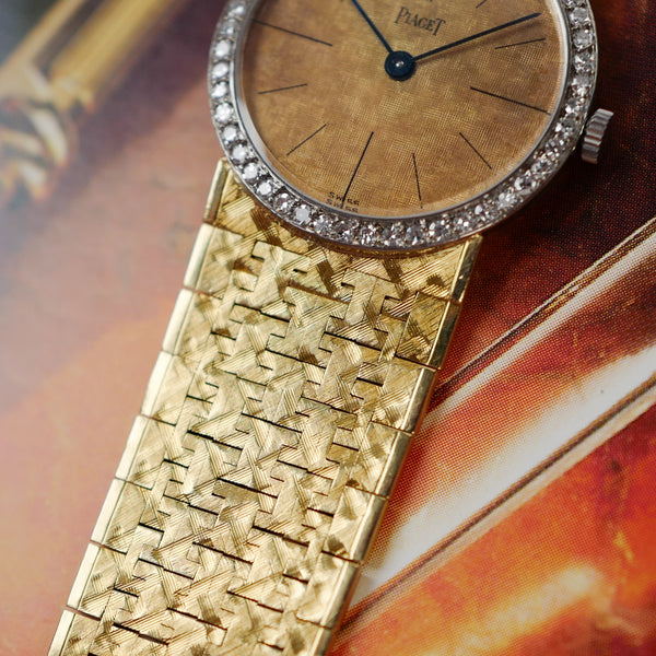 Café noir montre vintage Marseille horloger Piaget cocktail watch or diamants 925a3 1970
