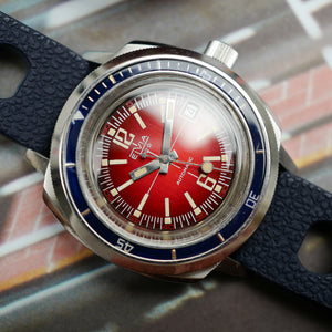 Café noir montres achat vente Marseille Elvia baby Panerai vintage bakélite rouge 1970 diver