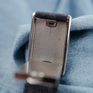 cafe noir montres cartier tank basculante mécanique grand modèle déployante ref 2390