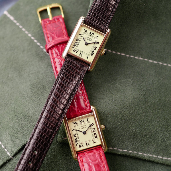cafe noir montres horloger marseille cartier tank must quartz pour femme vermeil petit modèle or_1