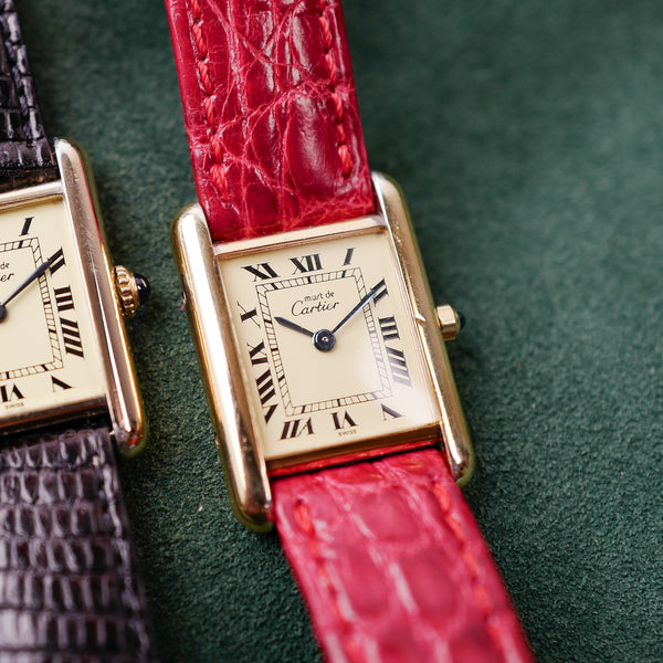 cafe noir montres horloger marseille cartier tank must quartz pour femme vermeil petit modèle or_1