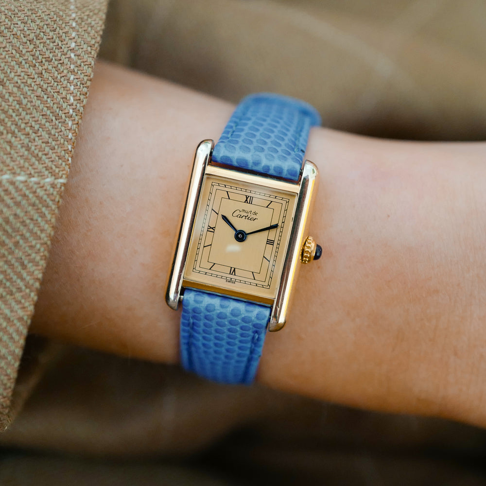 CARTIER Tank Quartz Sector Dial "Collection Must"  pour femme  (vintage 1990's)