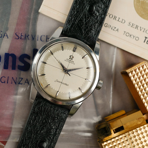 Café noir montres horloger Marseille Omega Automatic Seamaster Omega CK 2846 vintage 1960 papiers