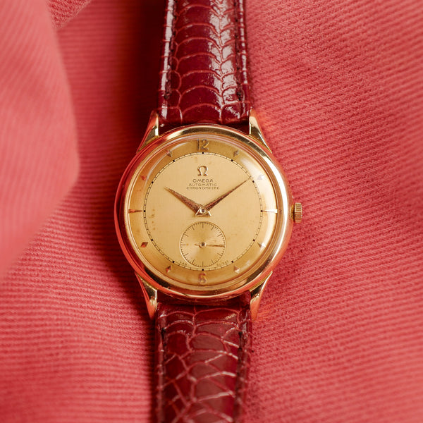cafe noir montres horloger marseille omega centenary 30.10 bumper or massif 1948