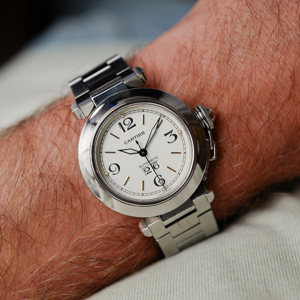 Café noir montres vintage Cartier Pasha c automatique réf 2475 vintage 2000