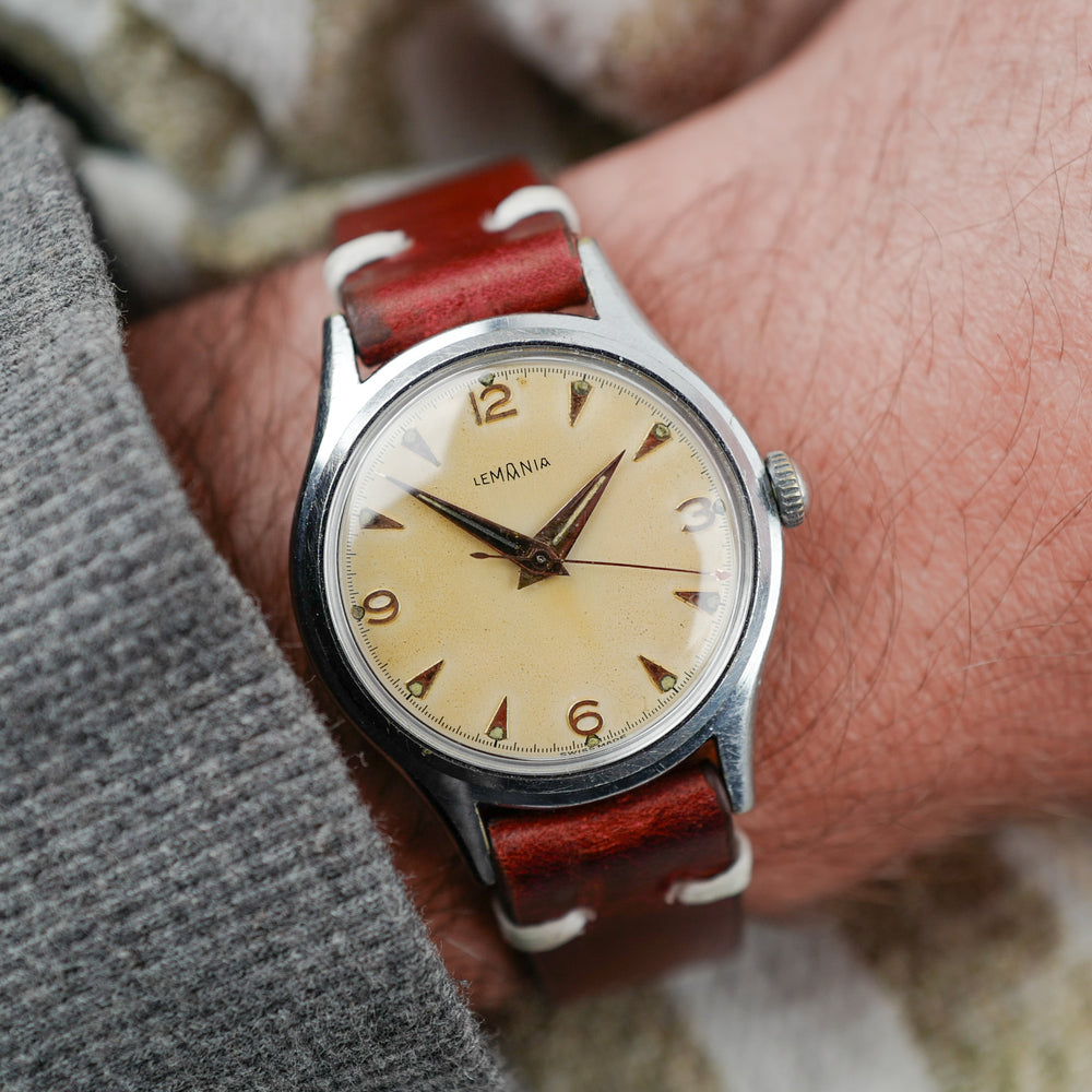 cafe noir montres vintage horloger marseille militaire patine tropicale lemania military_1