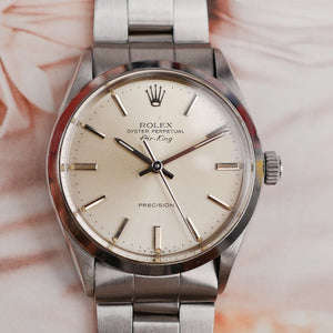 Café noir montres vintage Marseille Aix horloger Rolex Air King réf 5500 papier vintage 1977 Oyster Perpetual papers tritium