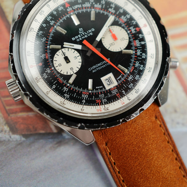 Café noir montres vintage Marseille horloger Breitling Chronomat pizza calibre 11 vintage 1970