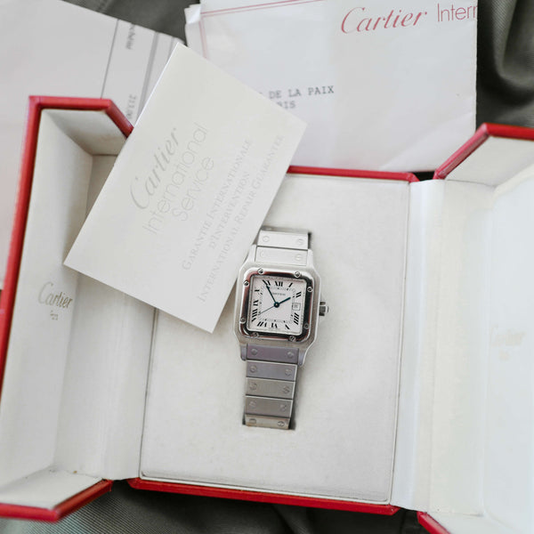 Cartier Santos homme vintage boite papiers entretien complet