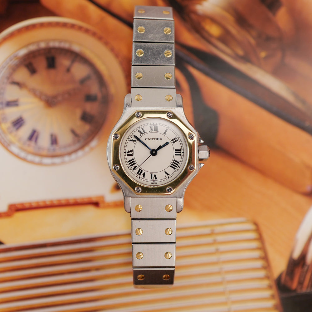 CARTIER Santos mini-Octogonale - Réf. 0907 "Modèle bicolore" (Vintage 1980)