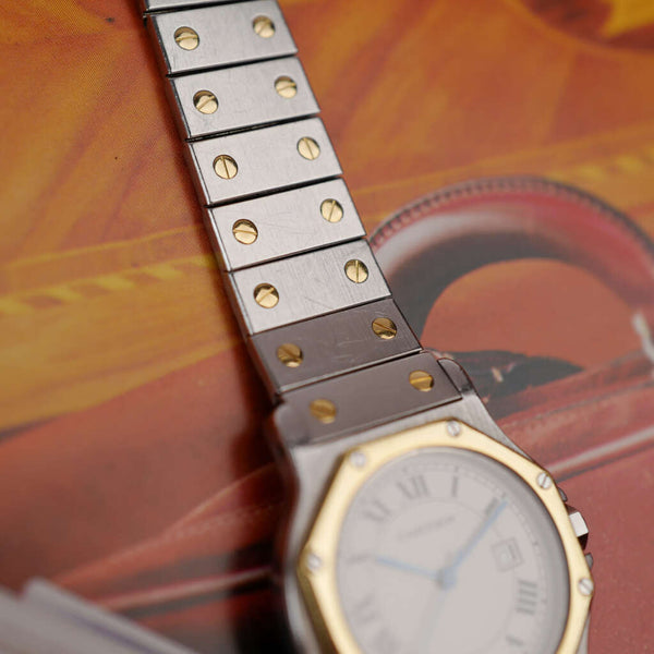 CARTIER Santos Octogonale GM "Or & Acier" - Réf. 2966 (Vintage 1990)