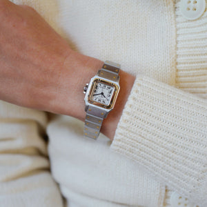 Cartier Santos or acier femme