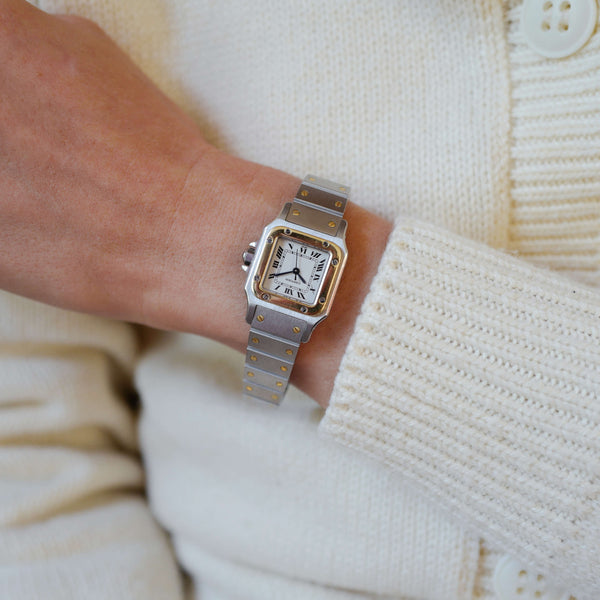 Cartier Santos or acier femme