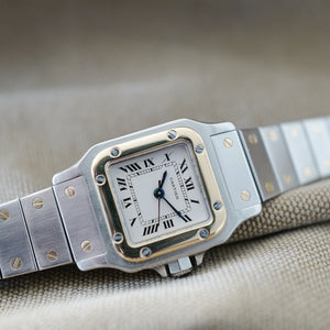 Cartier Santos vintage or et acier femme
