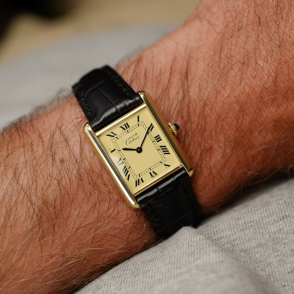 CARTIER Tank Must Mécanique "Grand modèle Doré" (vintage 1980)