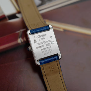 Fond de boîte Cartier Tank Must en argent 925